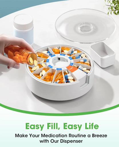 14-Day Smart Pill Organizer – Wall-Mounted & Tabletop Medicine Dispenser... — View 5