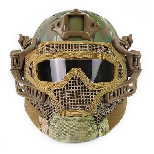 IronGuard™ Full-Protection Tactical Helmet | Integrated Steel Mesh System