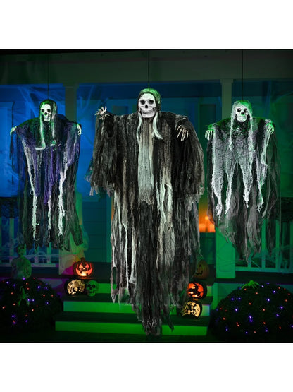 3 Pack Hanging Ghost Skeleton Grim Reaper Halloween Decorations, Scary O... — View 7