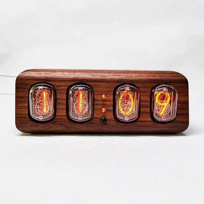 Retro Nixie Tube Style Digital Clock Nordic LED Table Clock with Bluetoo... — View 9