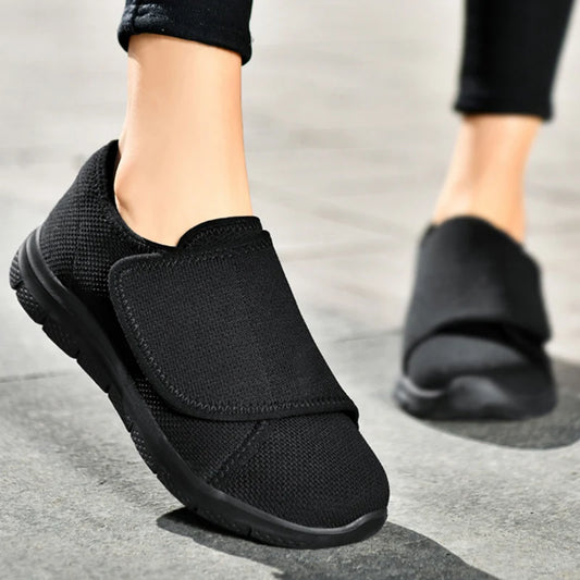 Women's Breathable Wide-Toe Walking Sneakers – Lightweight Non-Slip Cushioned Casual Shoes