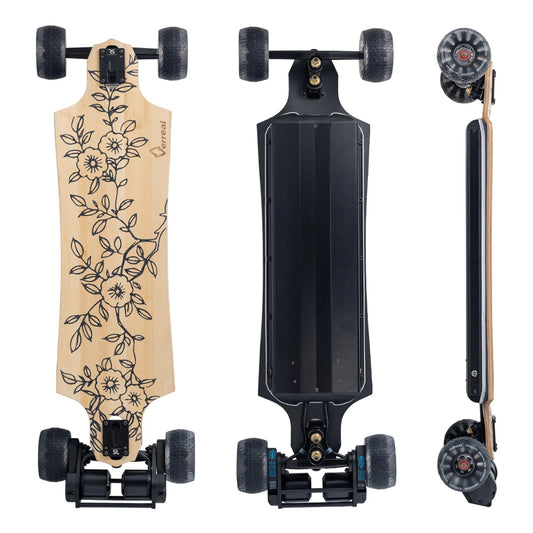 RS 120 Electric Skateboard: Dual 4000W Motors, 31-Mile Range, 26 MPH Top Speed