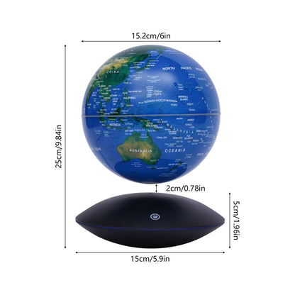 Magnetic Levitating Globe 6 - Inch LED Light 360° Floating World Map Desk Decor Gift - GiftWave.co