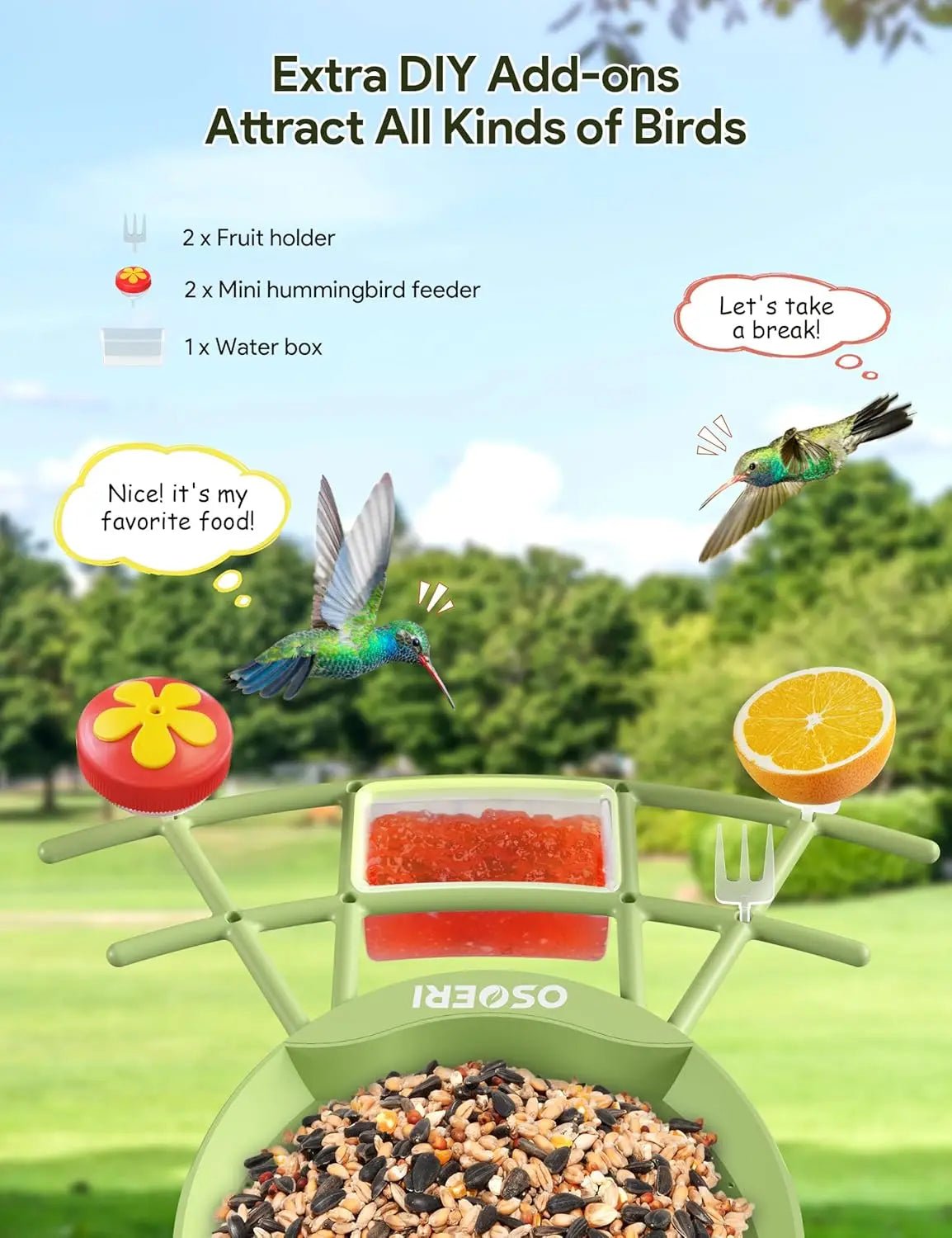 Smart Bird Feeder with Camera Solar Powered — 2K HD AI Bird ID, Wi-Fi, M... — View 4