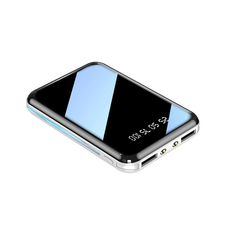 20000mAh Mini Power Bank | High-Capacity Portable Charger with Mirror Screen
