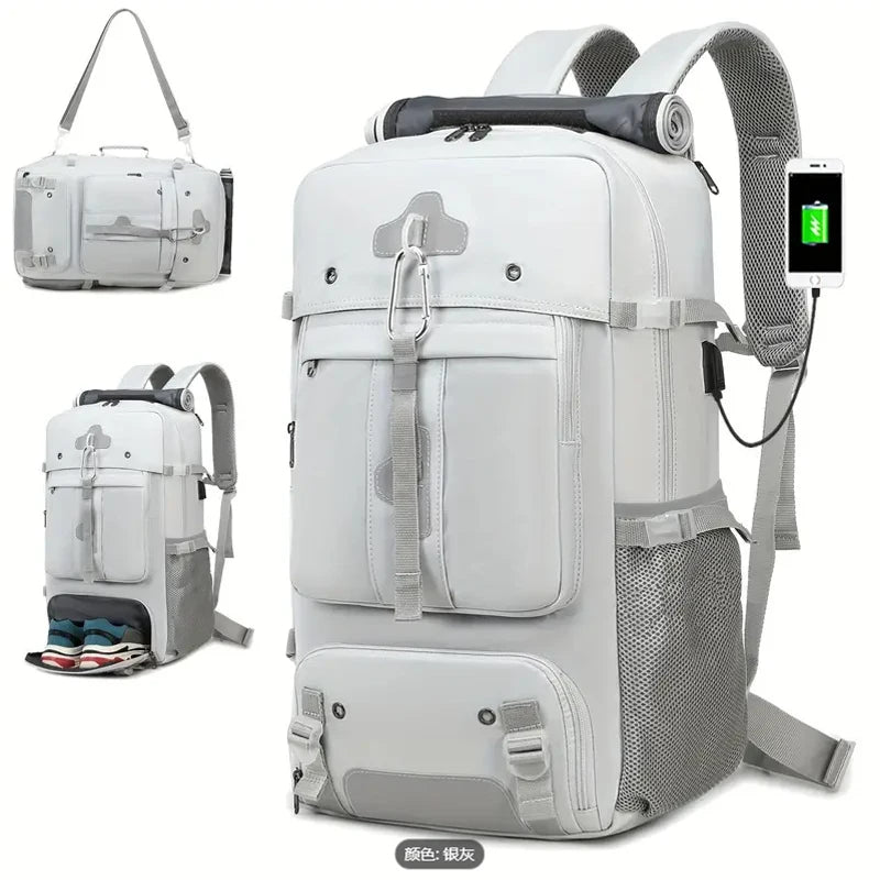 35L Convertible Travel Backpack Duffel – Port, Shoe Compartment, 15.6" L... — View 9