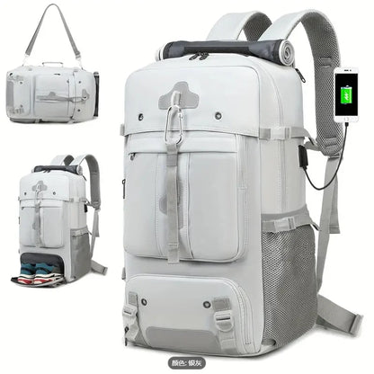 35L Convertible Travel Backpack Duffel – Port, Shoe Compartment, 15.6" L... — View 9