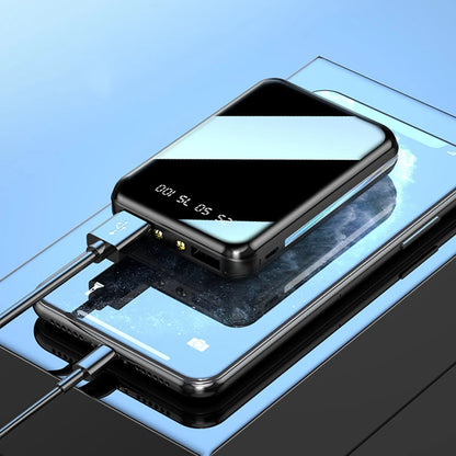 20000mAh Mini Power Bank | High-Capacity Portable Charger with Mirror Screen