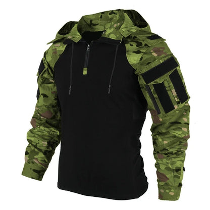 Tactical Camouflage Combat T-Shirt | Wear-Resistant Airsoft & Hunting Apparel