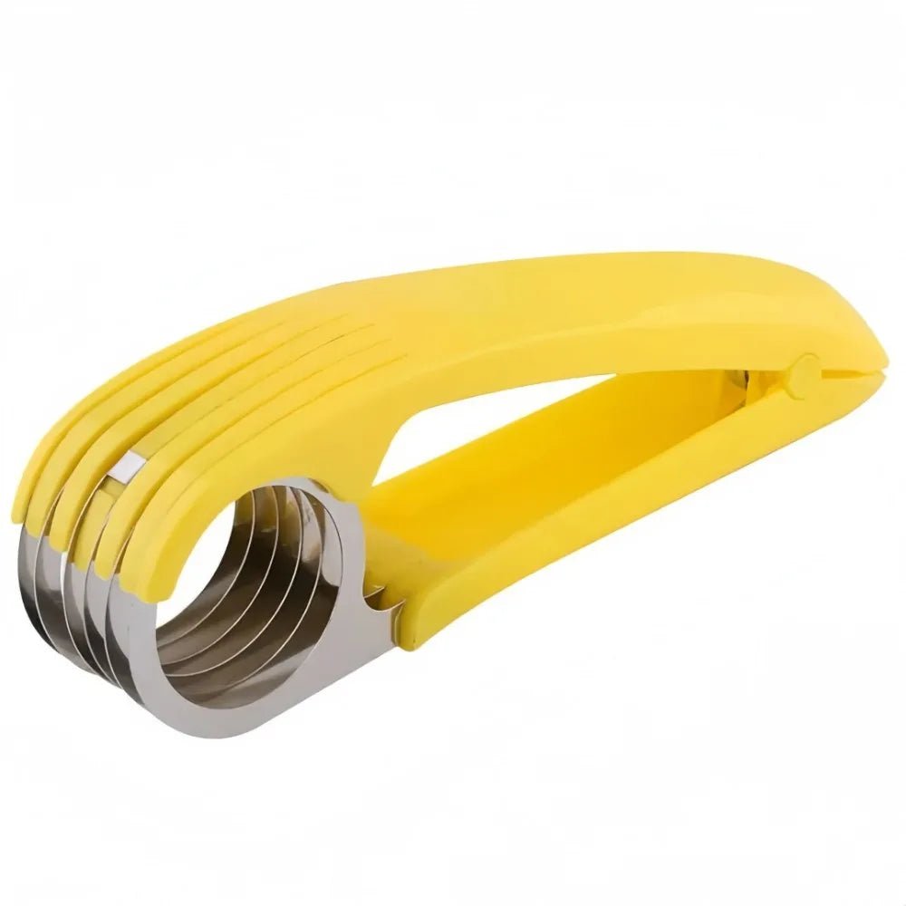 Banana Slicer Curved Handle Stainless Steel Fruit Cutter Kitchen Gadget ... — View 6