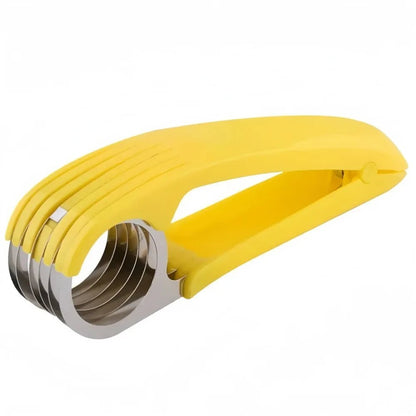 Banana Slicer Curved Handle Stainless Steel Fruit Cutter Kitchen Gadget ... — View 6