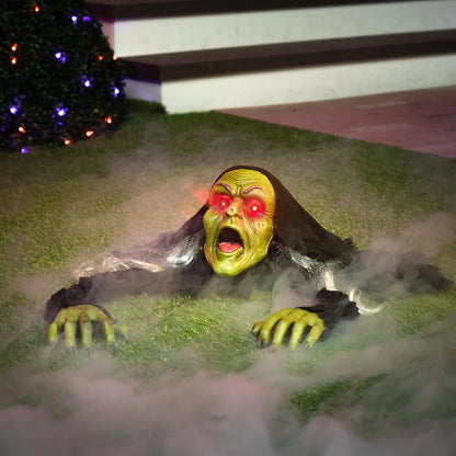 Halloween Groundbreaker Zombie Yard Decoration with Sound, Flashing Eyes... — View 7