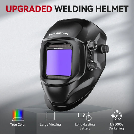 Welding Helmet - Best Large View True Color Auto-Darkening for Professionals