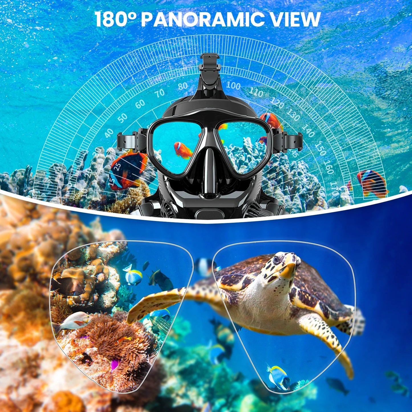 Full Face Diving Mask with Camera Mount