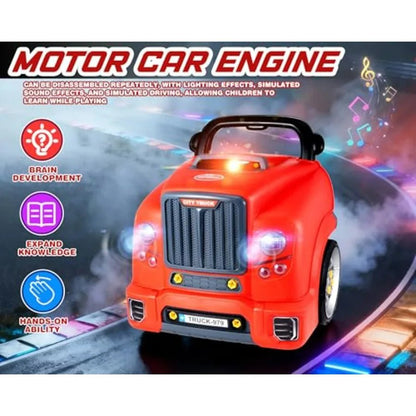 Little Mechanic: 61 - Piece Kids Truck Engine Toy Set, Educational Car Maintenance Play for Ages 3 - 5 Years| Educational STEM Workshop - GiftWave.co