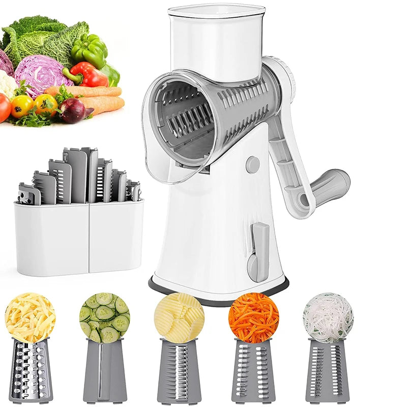5-in-1 Professional Rotary Grater | Multi-Functional Kitchen Mandoline & Chopper (JT247)