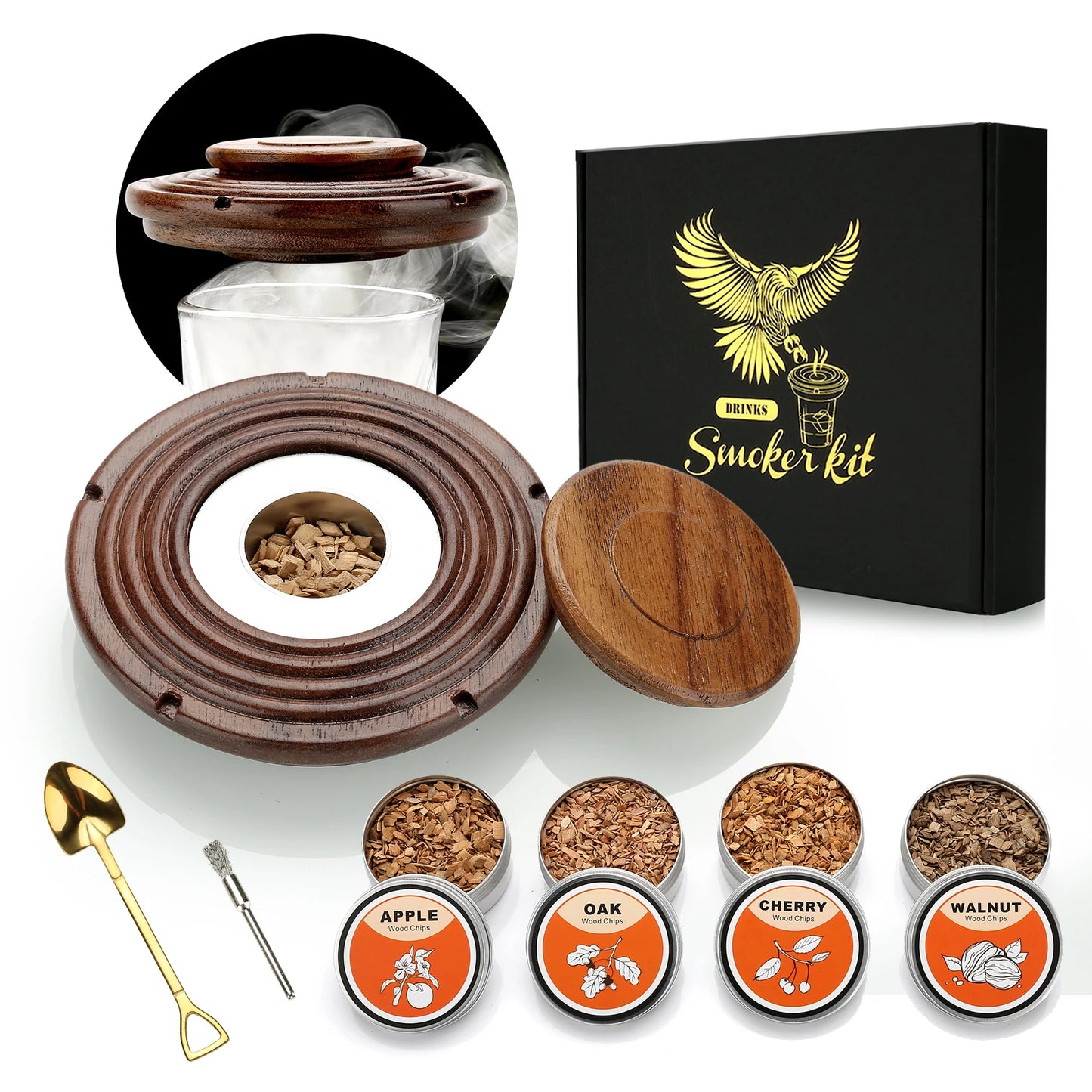 Cocktail Smoker Kit — Old Fashioned Whiskey Smoker Drinks Kit & Cocktail... — Gift Idea