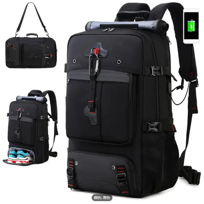35L Convertible Travel Backpack Duffel – Port, Shoe Compartment, 15.6" L... — View 2