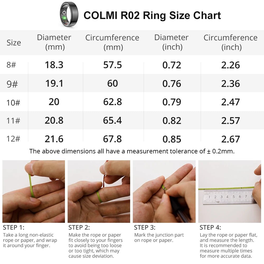 Smart Ring Titanium Steel Health Tracker IP68 3ATM Waterproof Multi Spor... — View 3