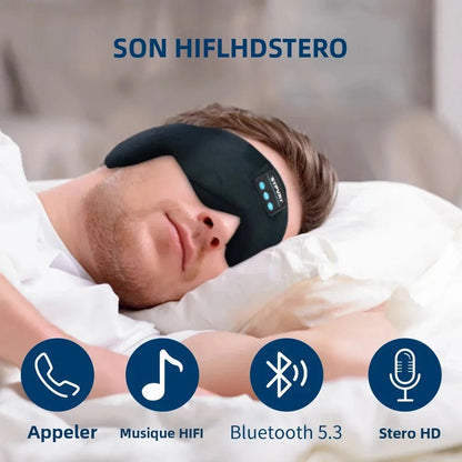 Bluetooth Sleep Eye Mask with Built-in Headphones, Comfortable Wireless ... — View 3