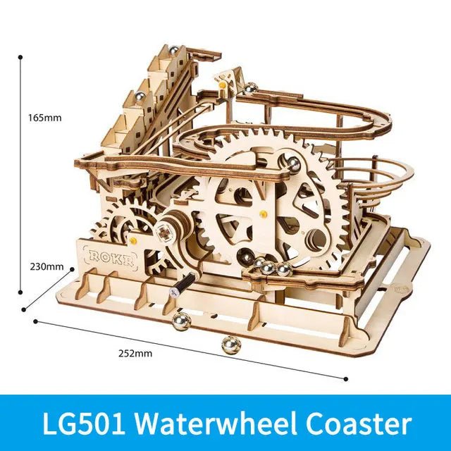 3D Wooden Puzzle Marble Run — DIY Mechanical Model Kit for Adults, Self-... — View 9