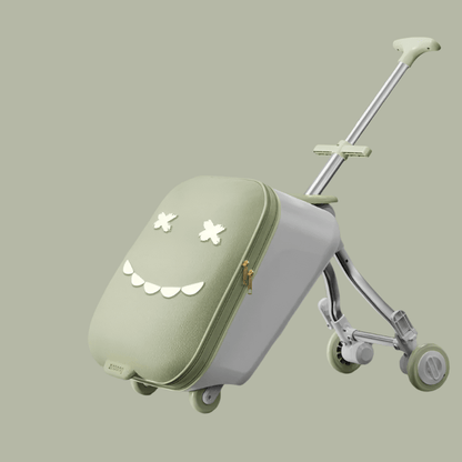 TravelTrek: Foldable Ride - On Trolley Luggage with Brake Wheels for Kids - GiftWave.co