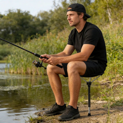 Portable Compact Folding Camping Chair – Ultralight Telescoping Seat Stick with Carry Bag 300 Lb Cap - GiftWave.co