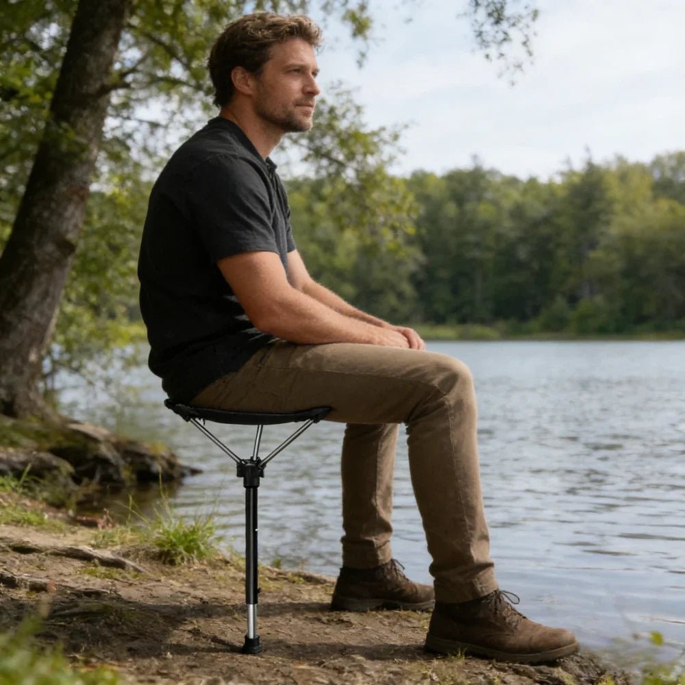 Portable Compact Folding Camping Chair – Ultralight Telescoping Seat Stick with Carry Bag 300 Lb Cap - GiftWave.co