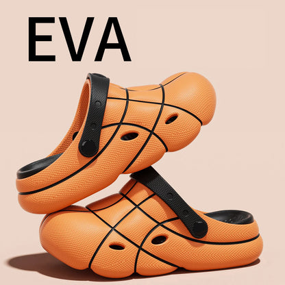 Basketball Design Men's Slides EVA Thick Sole Platform Slippers Sports B... — View 6