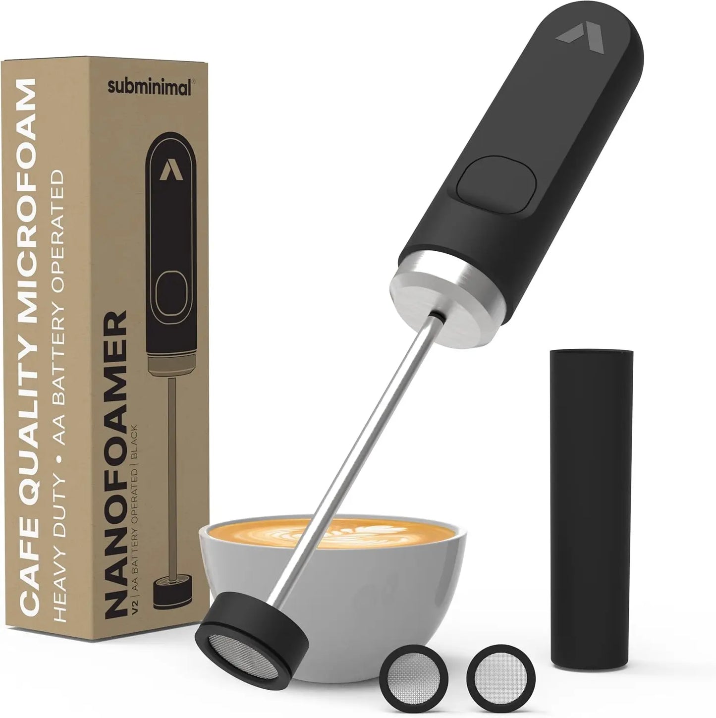 Professional Milk Frother Dual - Speed Waterproof USB - C Rechargeable Barista Foam 30s Latte Coffee - GiftWave.co