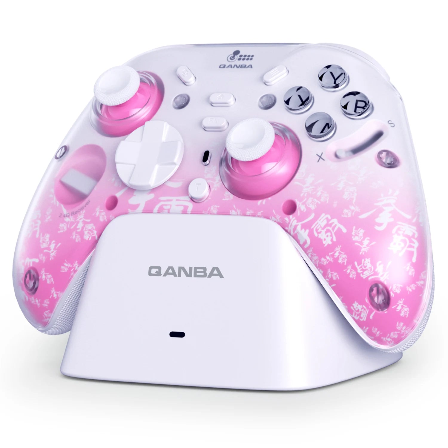 QANBA Phantom Wireless Gaming Controller Tri - Mode 2.4G/Bluetooth/Wired with PC Flight Stick, RGB & Back Buttons for PC/Android/iOS/TV - GiftWave.co