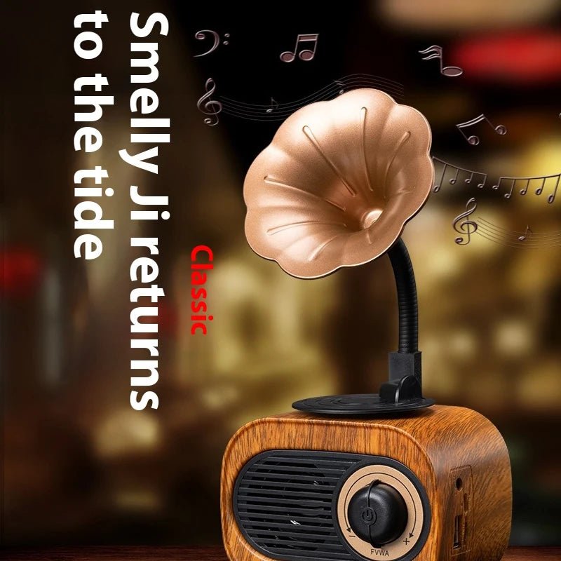 Retro Wood Bluetooth Speaker Portable Wireless Mini Speaker with FM Radi... — View 2