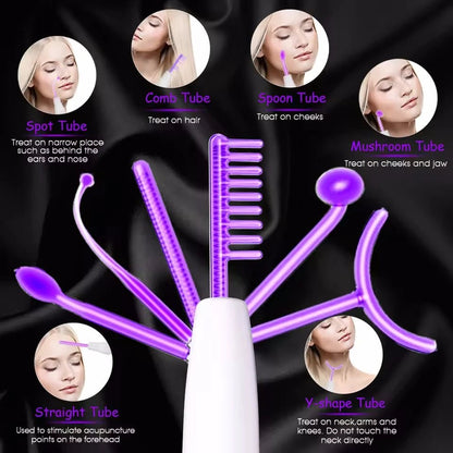 6-in-1 Facial Glow Wand – Touch Panel Argon & Neon Fusion Beauty Device — View 4