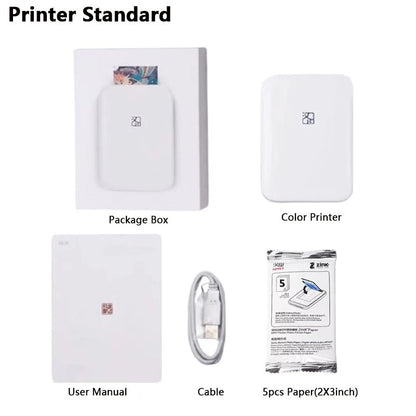 Portable Color Photo Printer Bluetooth Mini Mobile Pocket Printer 2x3 In... — View 12