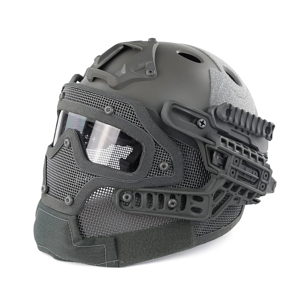 IronGuard™ Full-Protection Tactical Helmet | Integrated Steel Mesh System
