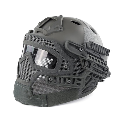 IronGuard™ Full-Protection Tactical Helmet | Integrated Steel Mesh System