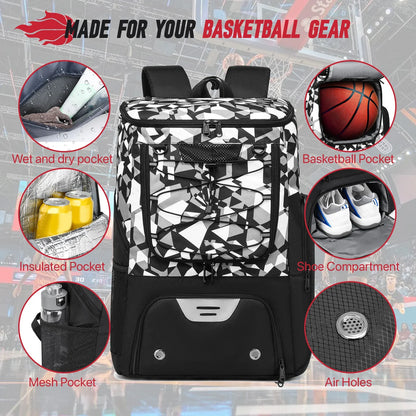Basketball & Sports Training Backpack with Separate Compartments