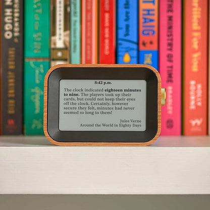 Literary Quote Clock | Tells Time with Famous Book Quotes | The Ultimate Gift for Bibliophiles