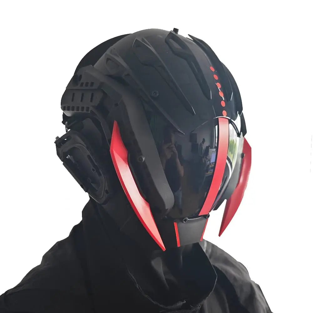 CyberPunk Mask for Men: Cosplay Samurai Mask for Halloween & Music Festi... — View 4