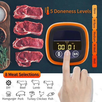 Dual Probe Digital Kitchen Meat Thermometer Touch Screen BBQ Food Temper... — View 5