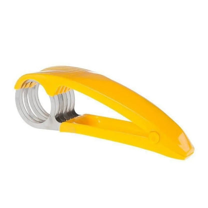 Banana Slicer Curved Handle Stainless Steel Fruit Cutter Kitchen Gadget ... — View 7