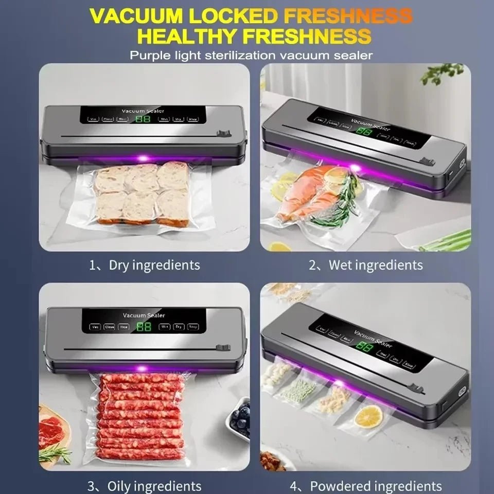 Food Vacuum Sealer Machine Dry Wet Vacuum Packaging Sealer with UV Steri... — View 4