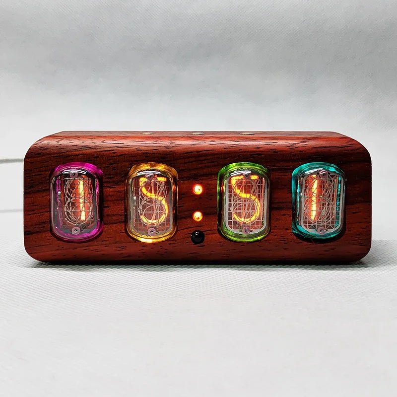 Retro Nixie Tube Style Digital Clock Nordic LED Table Clock with Bluetoo... — View 8
