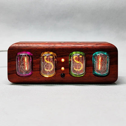 Retro Nixie Tube Style Digital Clock Nordic LED Table Clock with Bluetoo... — View 8