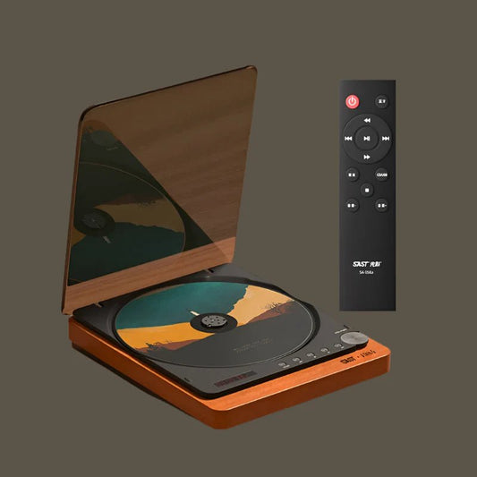 Wooden HiFi CD Player Bluetooth 5.1 SPDIF Optical USB Lossless Retro Desktop Audio No Speaker Remote - GiftWave.co