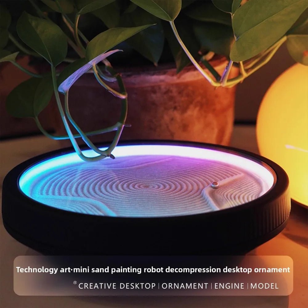 ZenSands Mini Desktop Sand Robot – Automatic Kinetic Sandscape - The Desktop "Infinite Zen" Machine - GiftWave.co
