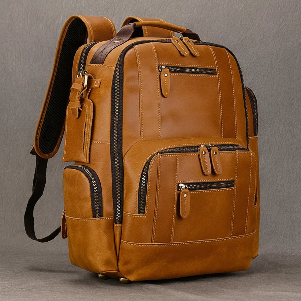 Newsbirds Retro Luxury Leather Backpack - The 2026 Executive Daypack - GiftWave.co