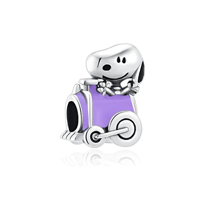 Miniso x Peanuts™ 925 Sterling Silver Snoopy Charm | Popcorn & Watermelon Edition
