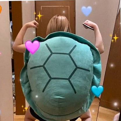 Big Turtle Shell Plush Pillow – Giant Wearable Tortoise Shell Stuffed Cu... — View 6