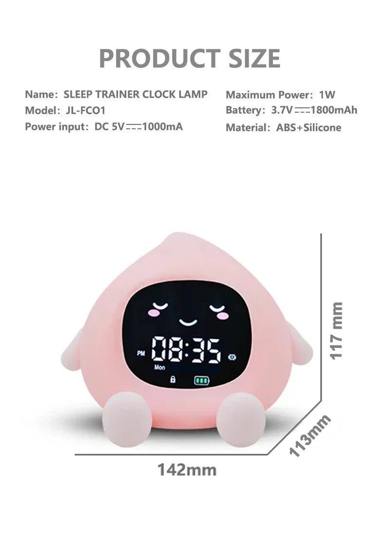 ORIA Kids Alarm Clock – Smart Sleep Training & 9 - Color LED Night Light - GiftWave.co
